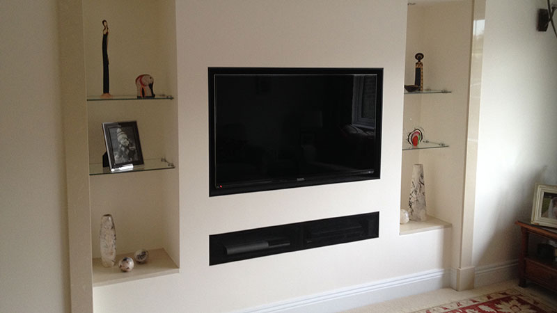 Inset TV in Living Room